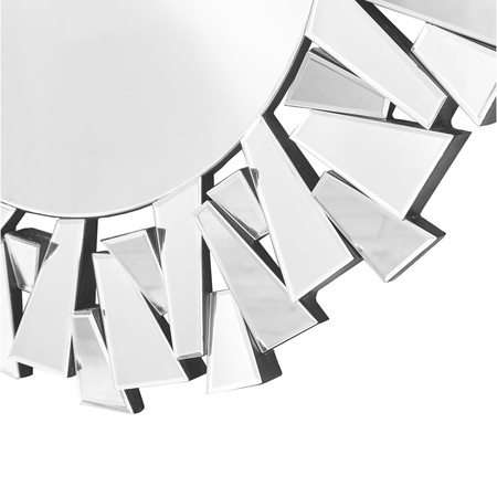 Elegant Decor Sparkle 31.5 In. Contemporary Round Mirror In Clear MR9133
